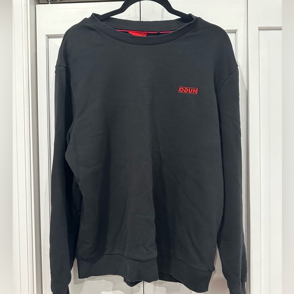 Hugo Cotton-terry sweatshirt with reverse logo - Picture 3 of 8